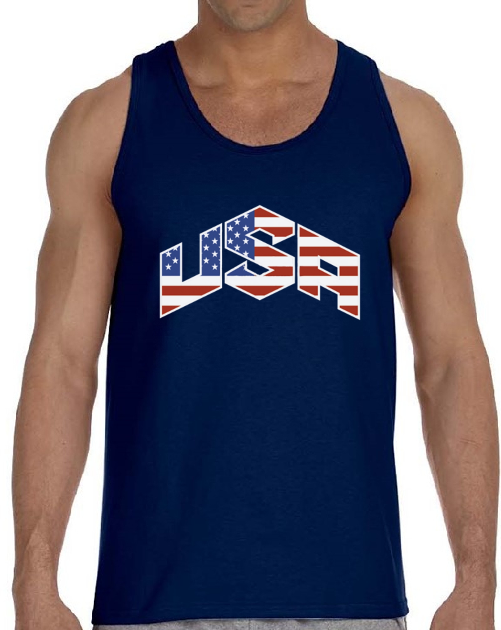 USA Flag Inside Men's Tank Top 4th of July Fourth of July USA | eBay