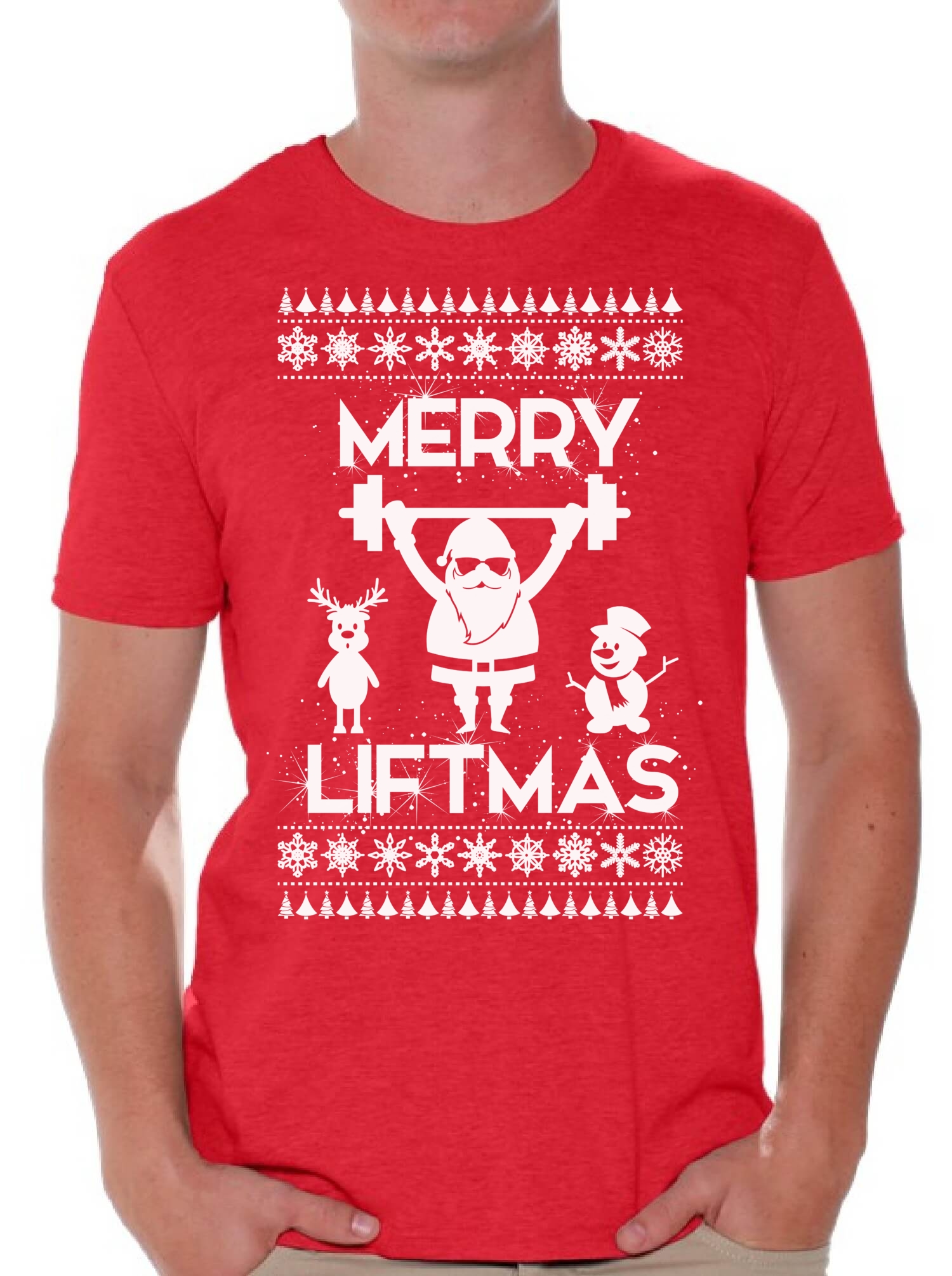 Merry Liftmas Shirt. Weight Lifting Shirt. Fitness Gifts. Ugly Christmas.  Fitness Apparel. Mens Christmas. Womens Christmas 