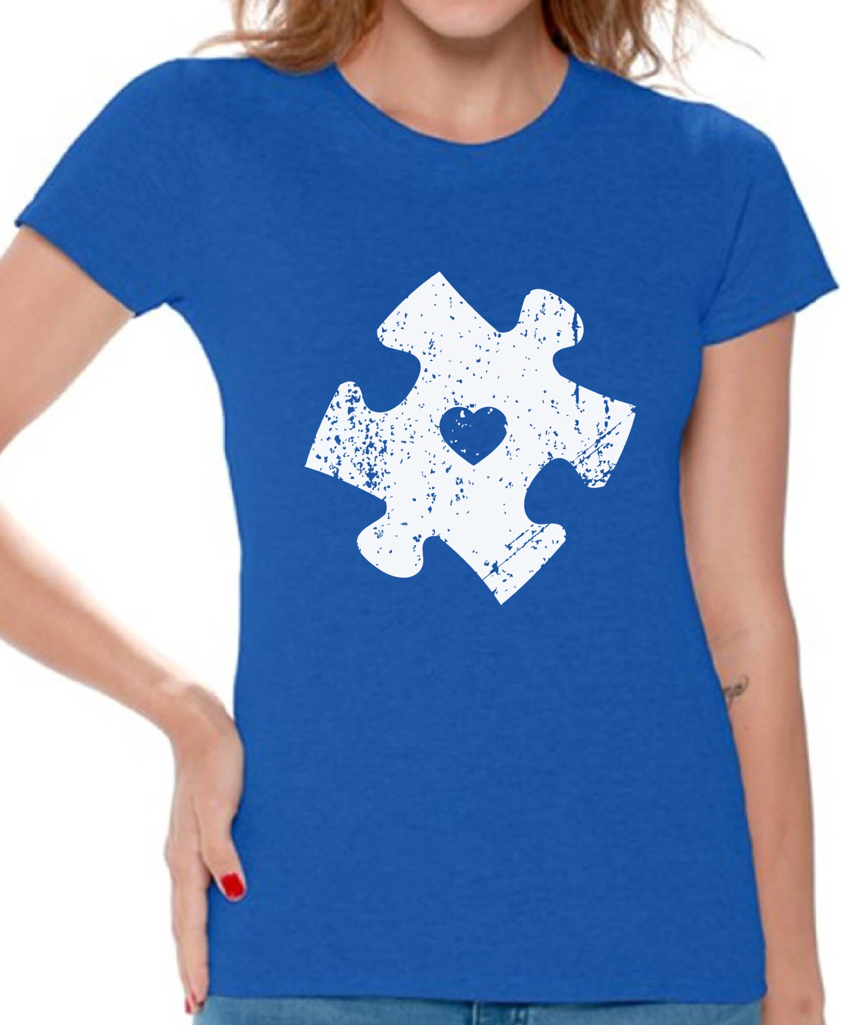 Autism Puzzle T Shirts Women Awareness Shirt