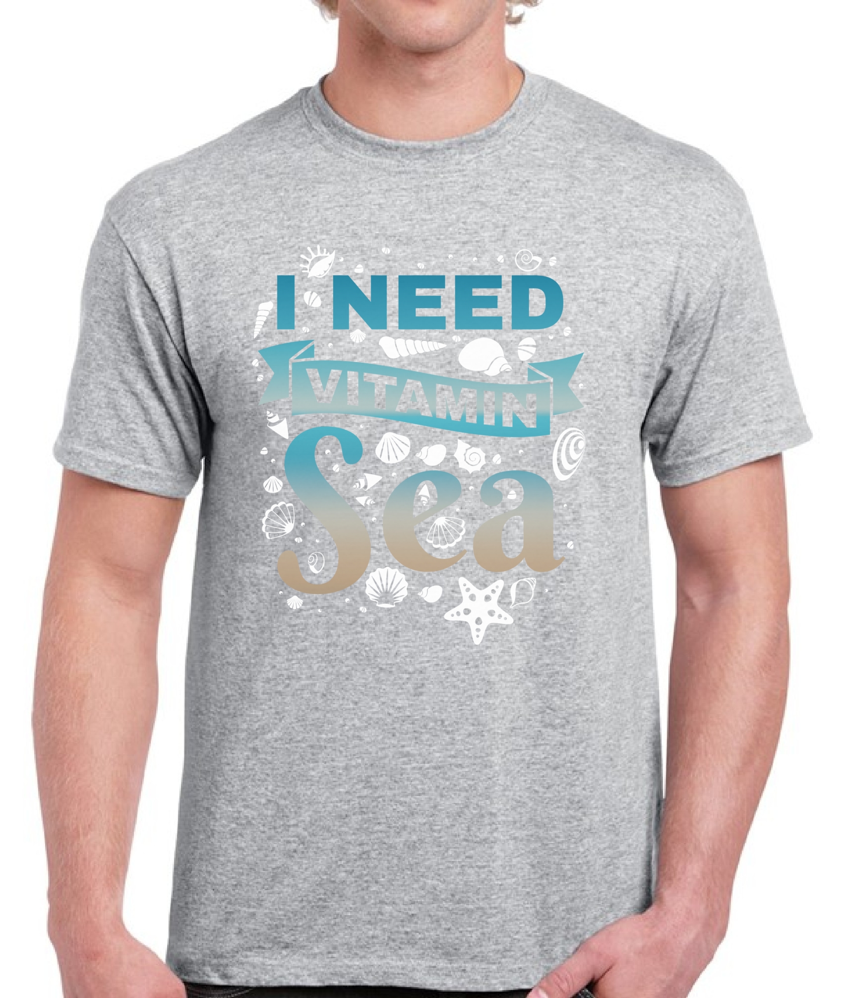 I Need Vitamin Sea Shirt Vacation Shirts for Men Funny